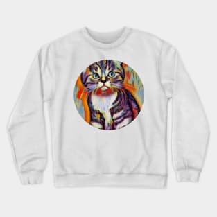 Anxious floppy cat Crewneck Sweatshirt